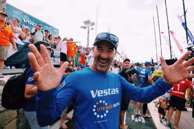 Vestas 11th Hour Racing at the start of the Volvo Ocean Race ©  Atila Madrona / Vestas 11th Hour Racing